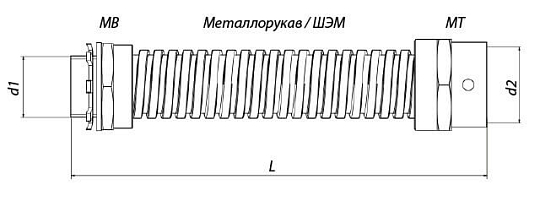 Гибкий ввод К 1088 (G2 &quot;-50-61) У2 ГОФРОМАТИК