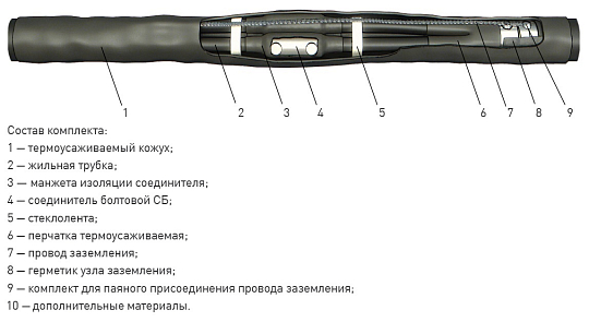 Муфта 4 СТП-1  (25-50) с соединителями (пластик/бумага) ЗЭТАРУС