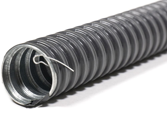 Металлорукав в ПВХ изоляции Р3-ЦП нг 32 (25 м/уп.) с протяжкой ГОФРОМАТИК