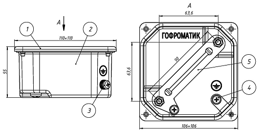 Распределительные КР 55 (IP55)