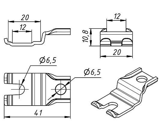 Комплект кронштейнов для крепления коробок ГОФРОМАТИК