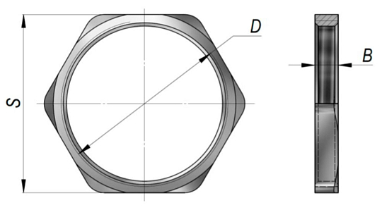 Гайка латунная ГП2Л-М  32х1,5 ГОФРОМАТИК