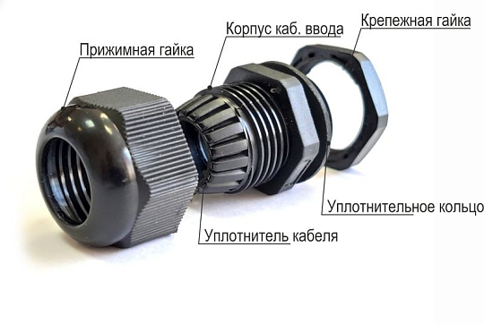 Сальник PG  29 пластик (18-25мм) IP68 серый ГОФРОМАТИК