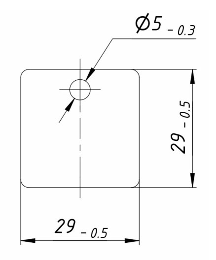 Бирка У153 (уп. 100 шт.) (28х28) квадратная ЗЭТАРУС